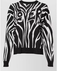 Dolce & Gabbana - Zebra Print Knit Pullover Sweater - Lyst