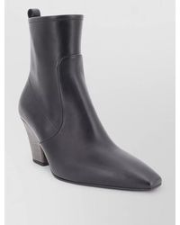 Brunello Cucinelli - Ankle Boots Block Heel Pointed Toe - Lyst