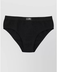 MM6 by Maison Margiela - Everyday Ribbed Cotton Mid Rise Brief - Lyst