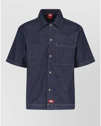 Dickies - Denim Shirt Short Sleeves Chest Pocket - Lyst