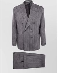 Tagliatore - New York Striped Double Breasted Suit Jacket - Lyst