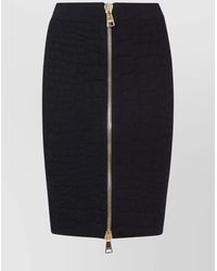 Balmain - Knee-Length Ribbed Pencil Skirt - Lyst
