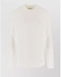 Jil Sander - Cotton Ribbed Crew-Neck T-Shirt - Lyst