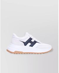 Hogan - Leather And Suede Low-Top Sneakers - Lyst