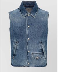 Givenchy - Denim Sleeveless Jacket - Lyst
