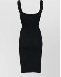 Hunza G - Textured Stretch Midi Sleeveless Dress - Lyst