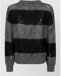 Dondup - Knitwear Round Neck Striped Long Sleeves - Lyst