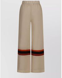 Raquel Diniz - Linen And Silk Striped Wide-Leg Trousers - Lyst
