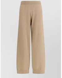 Fabiana Filippi - Wide Leg Trousers Featuring Ribbed Cuffs - Lyst