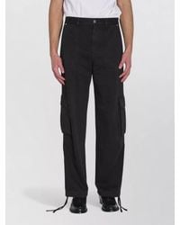 Loewe - Cotton Mid-Rise Straight-Leg Cargo Trousers - Lyst