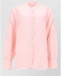 120% Lino - Linen Shirt Embroidered Design Long Sleeves - Lyst