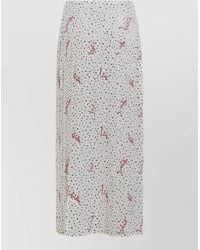 Valentino - High Waist Midi Skirt Pleated Dots - Lyst