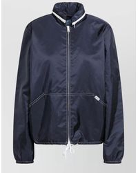 Prada - Jacket High Collar Drawstring Hem Side Pockets - Lyst