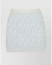 Fendi - Silk Cashmere Ribbed Mini Skirt - Lyst