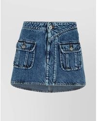 JW Anderson - Denim Curved-Hem Patch-Pocket Mini Skirt - Lyst