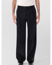 Lardini - Virgin Wool Regular-Fit Pleated Tailored Trousers - Lyst