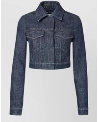 Fendi - Logo Patch Denim Jacket - Lyst