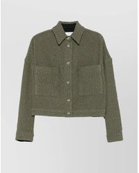IRO - Textured Cotton Cropped Jacket - Lyst