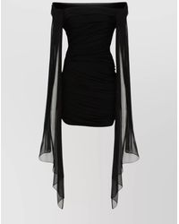 Givenchy - Draped Off-Shoulder Mini Dress - Lyst