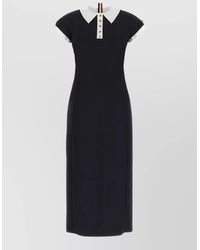 Thom Browne - Wool Polo Midi Dress - Lyst