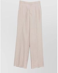 Tagliatore - Linen Trousers High Waist Wide Leg - Lyst
