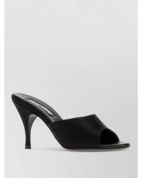 Miu Miu - Satin Stiletto Heel Open Toe Mules - Lyst