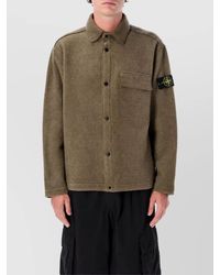 Stone Island - Wool Shirt Jacket - Lyst