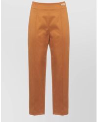 Marni - High Waist Cropped Cotton Pants Seams - Lyst