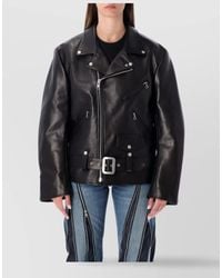 Junya Watanabe - Leather Oversized Biker Jacket - Lyst