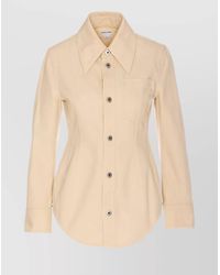 Bottega Veneta - Long Sleeves Pointed Collar Jacket With Front Pocket - Lyst