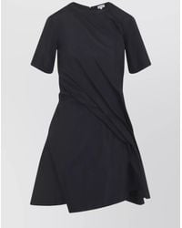Loewe - Draped Asymmetric Dress Short Sleeves - Lyst