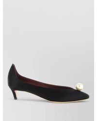 Magda Butrym - Silk Satin Pearl Kitten Heel Pumps - Lyst
