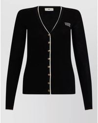 Elisabetta Franchi - Wool Long-Sleeve Cardigan - Lyst
