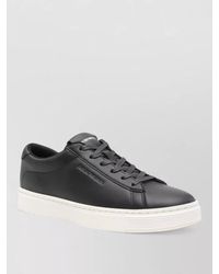 Emporio Armani - Leather Lace-Up Low-Top Sneakers - Lyst
