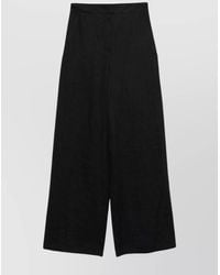 Max Mara - Wide-Leg High Waist Trousers With Side Pockets - Lyst