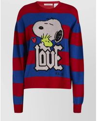 Philosophy - Cashmere Blend Knit Sweater With Peanuts Inlay - Lyst