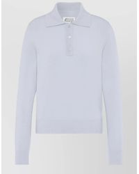 Maison Margiela - Wool Long-Sleeve Polo Top - Lyst