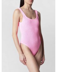 Hunza G - Scoop Neck Sleeveless Textured Beachwear Piece - Lyst