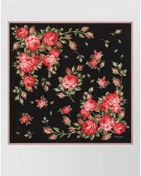 Dolce & Gabbana - Rose Bouquet-Print Silk Twill Scarf 90X90 - Lyst