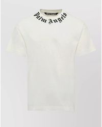 Palm Angels - Logo Cotton Crew Neck Regular T Shirt - Lyst