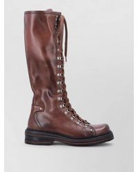 Miu Miu - Leather Lace-Up Ankle Boots - Lyst