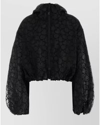 Cecilie Bahnsen - Aisha Organza Hooded Cropped Jacket Sheer - Lyst