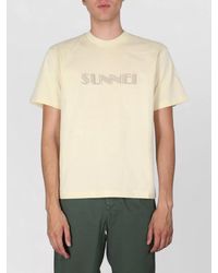 Sunnei - Logo Embroidered Cotton Crewneck T-Shirt With Necklace - Lyst