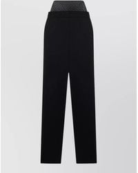 SIMONA CORSELLINI - High Rise Trousers Embellished Waistband Wide Leg - Lyst