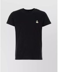 Isabel Marant - Cotton Logo Print Short Sleeve T-Shirt - Lyst