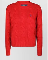 Polo Ralph Lauren - Cable-Knit Wool Cashmere Sweatshirt - Lyst