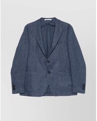 Tagliatore - Single-Breasted Jacket With Notch Lapel - Lyst