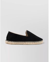 Manebí - Suede Hamptons Espadrilles With Braided Raffia Sole - Lyst