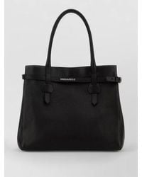 DSquared² - Twin Leather Shopping Bag Structured Shape - Lyst