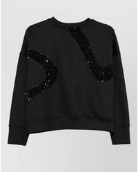 Emporio Armani - Sequin-Embellished Long-Sleeve Sweatshirt - Lyst